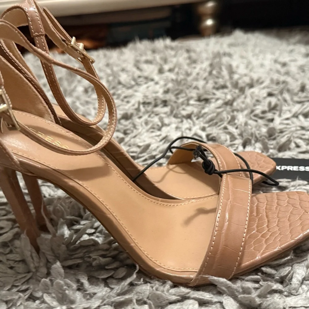 Express Tan Strappy Heels - Picture 10 of 15